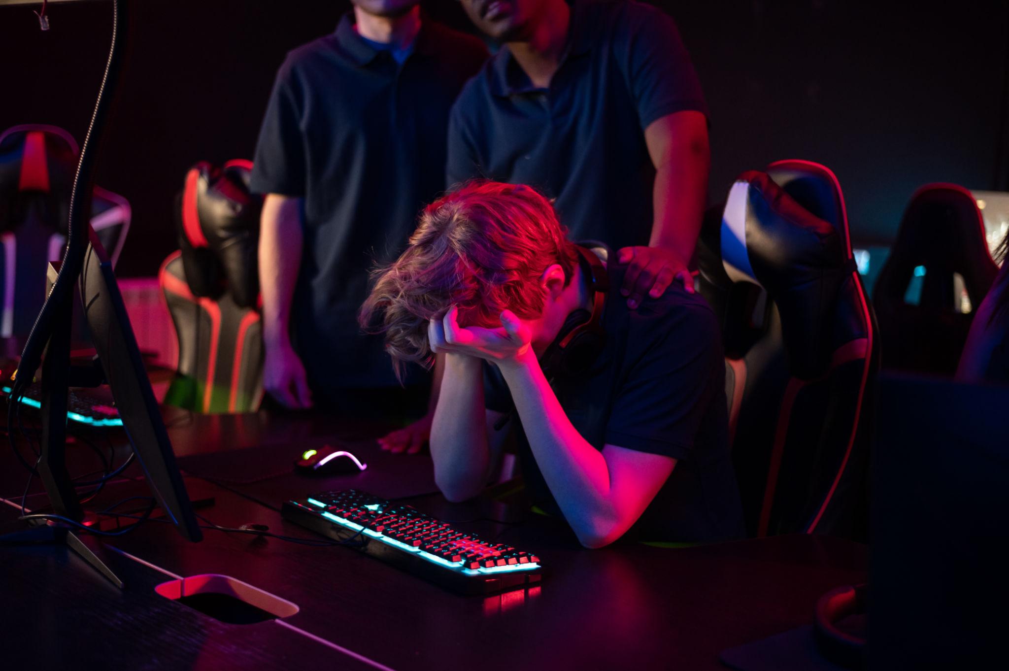gamer losing a match