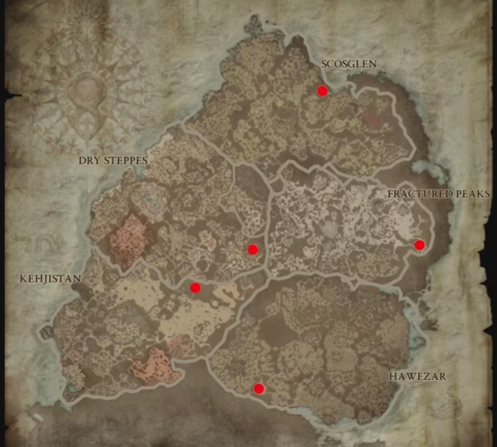 diablo 4 world bosses spawn locations