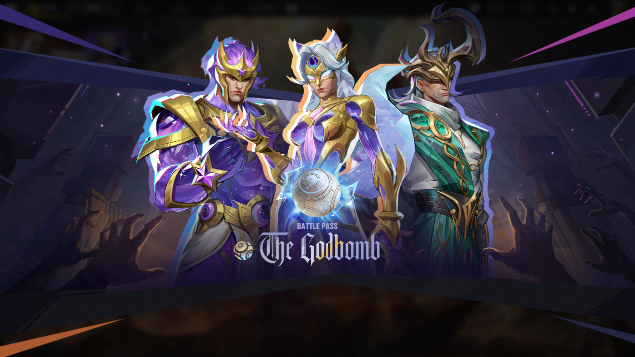 The Godbomb Battle Pass preview featuring Captain America, White Fox and Loki costumes