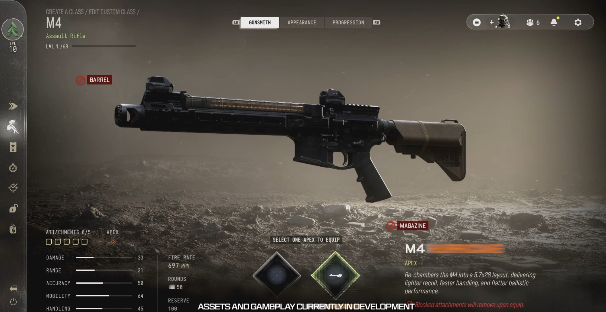 M4 MW4 Apex Attachment in Gunsmith