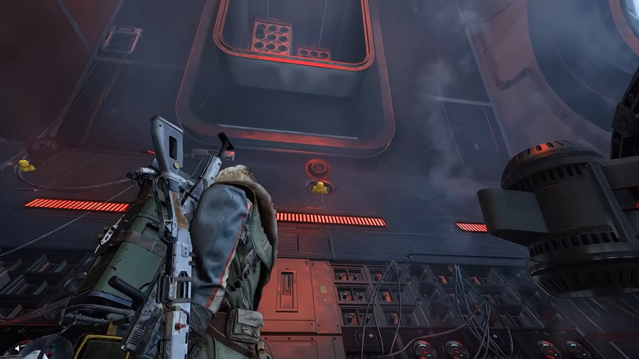 Yellow weak-point node used to unlock Emperor loot chamber containers