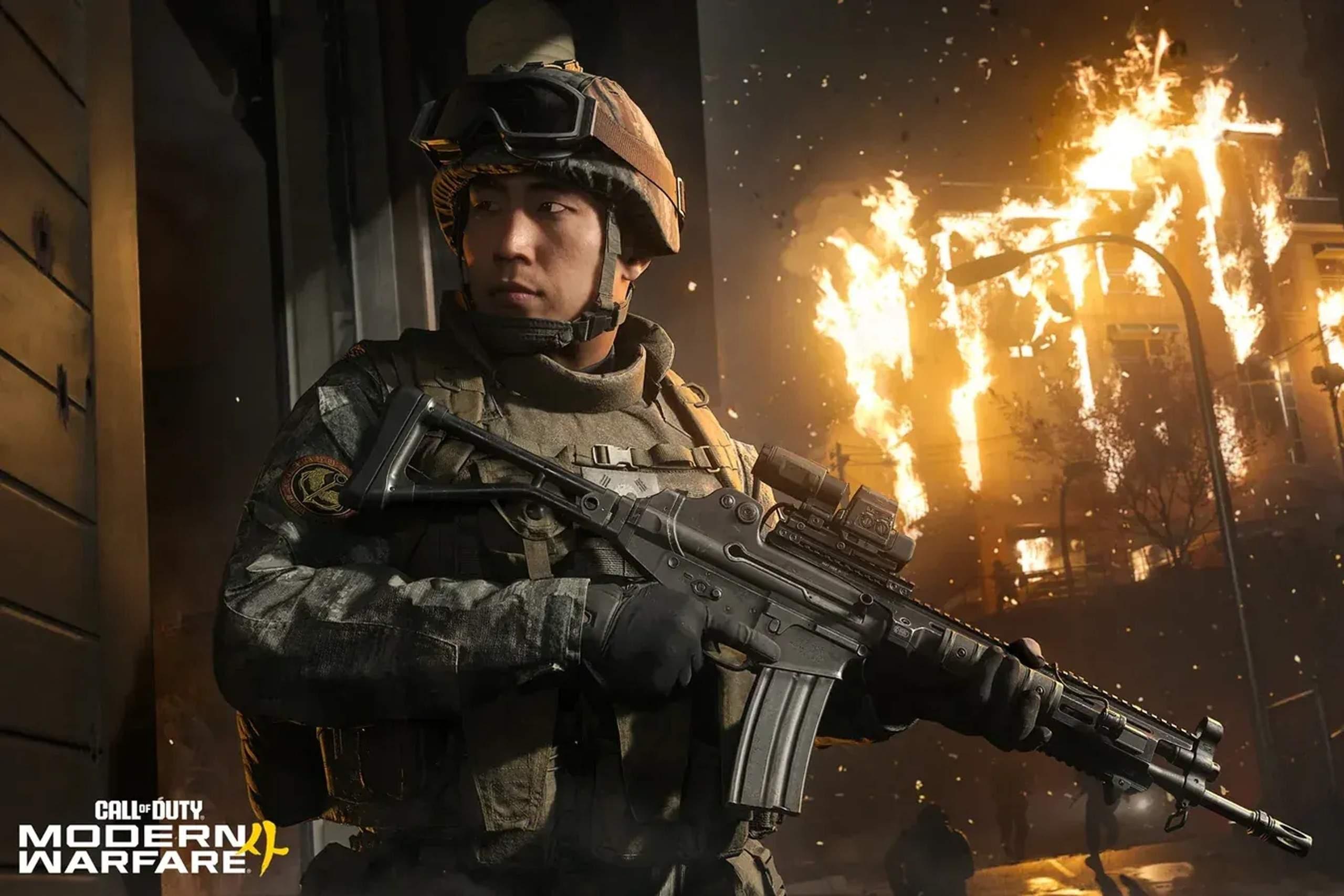 Modern Warfare 4 Campaign soldier in combat