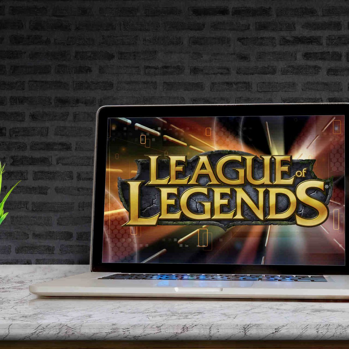 laptop with league of legends