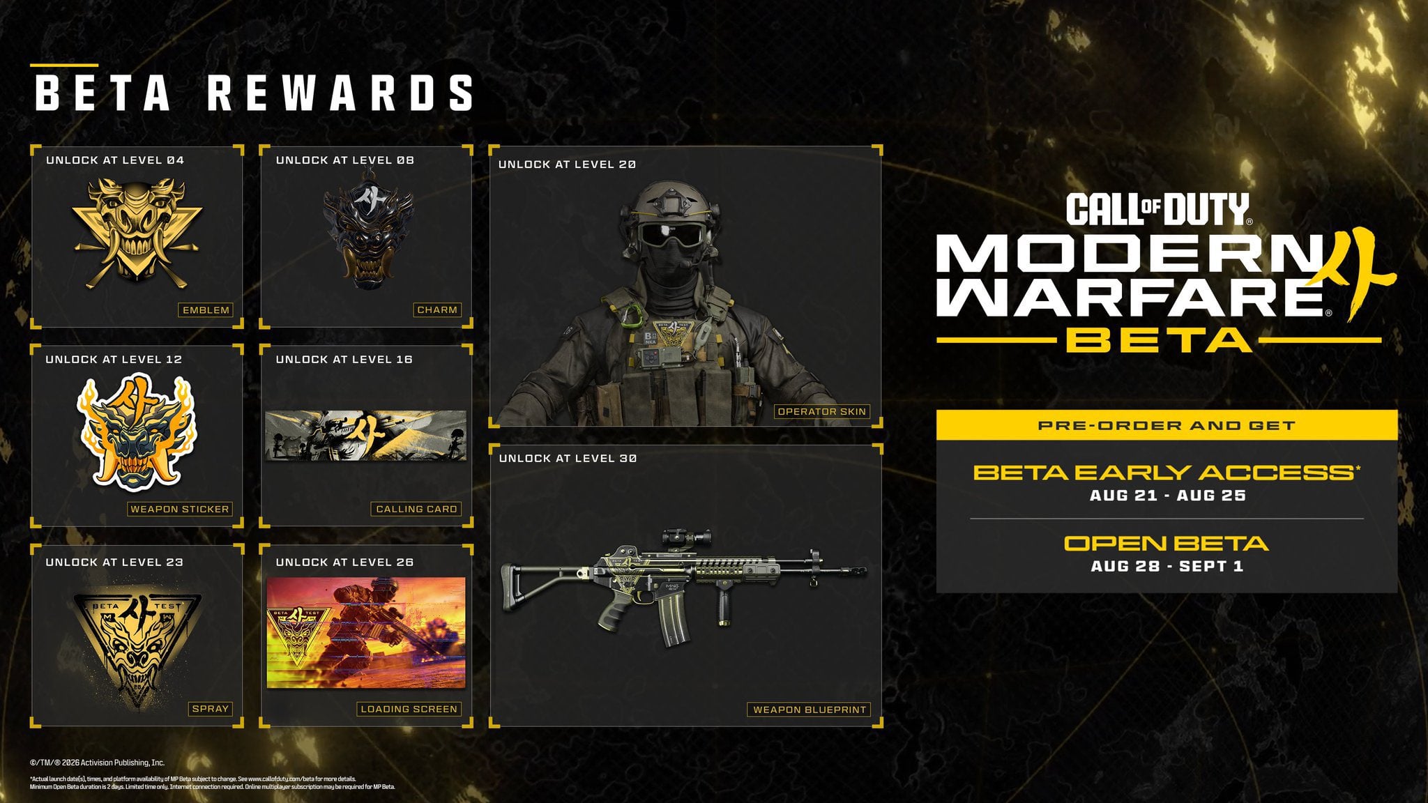 mw4 beta rewards