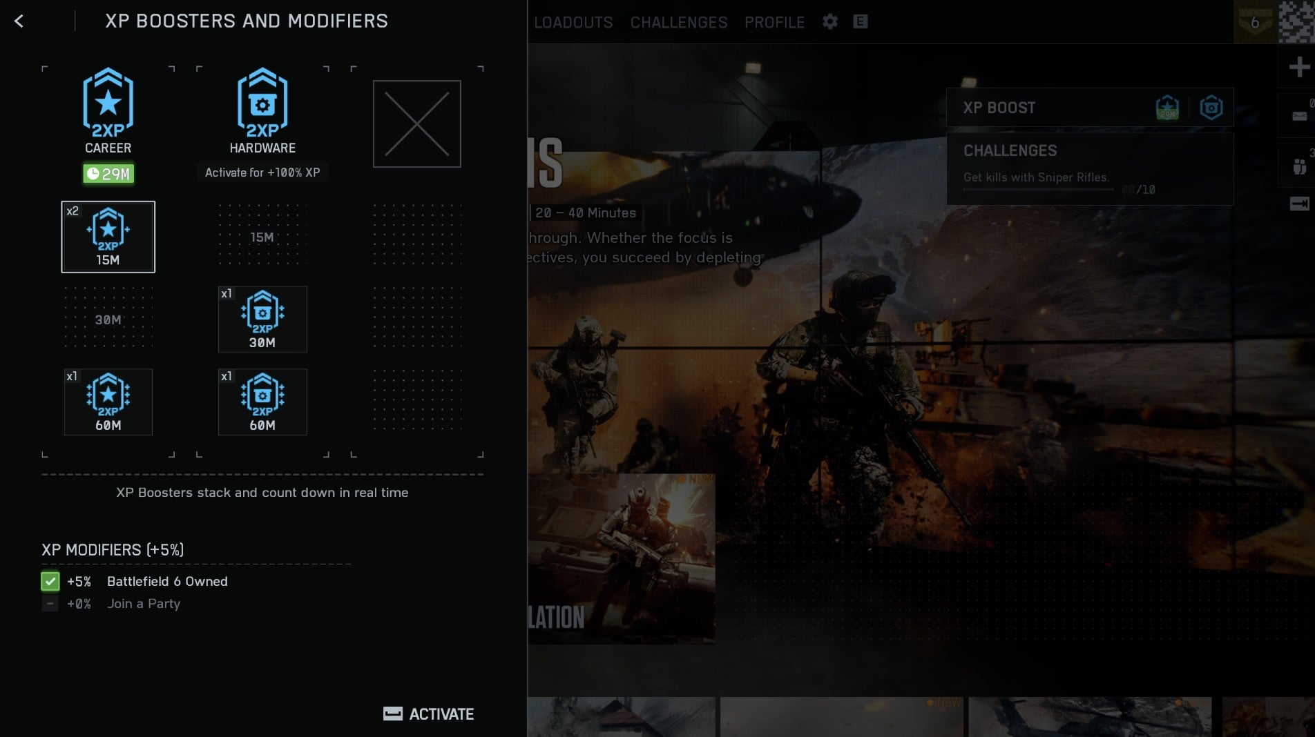battlefield 6 xp boosters