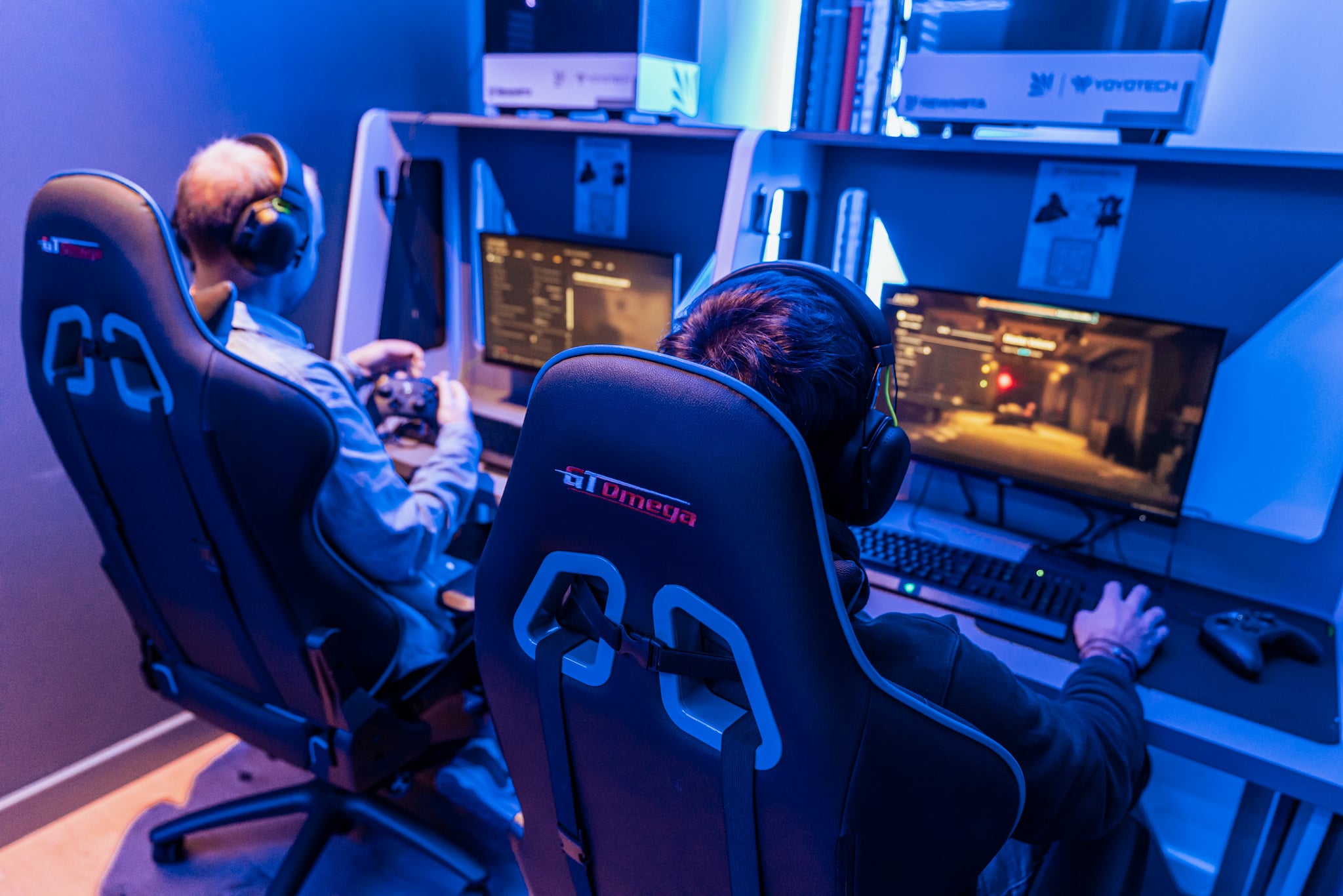 gamers playing together
