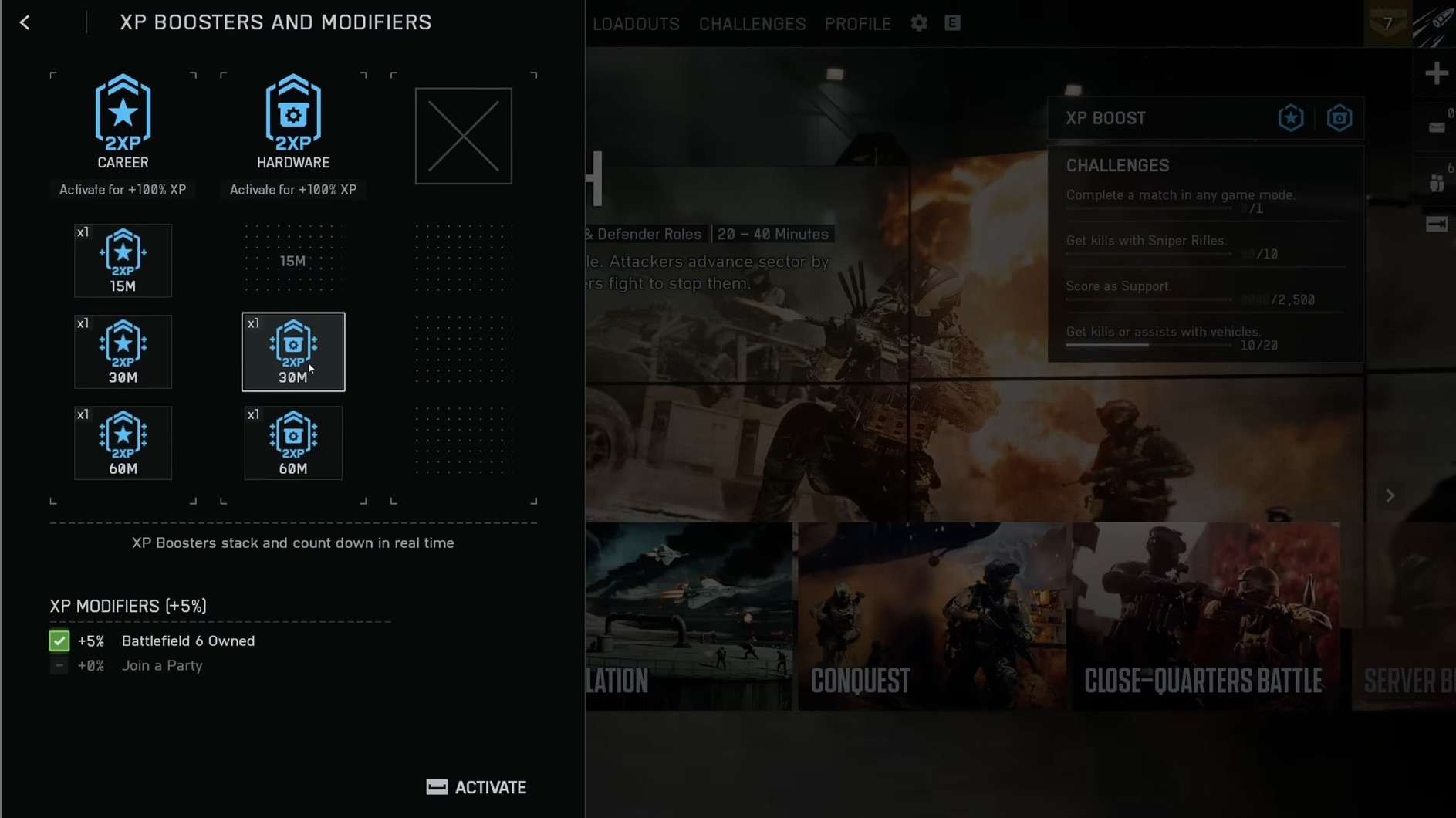 battlefield 6 xp boosters