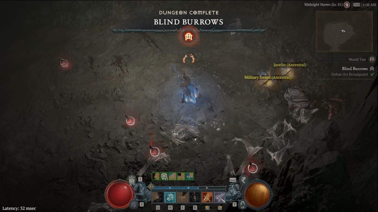 diablo 4 blind burrows dungeon