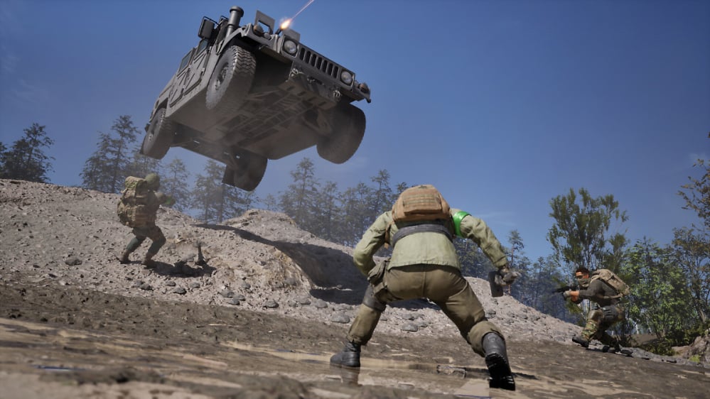 WARDOGS large ground combat with vehicles, explosions and infantry